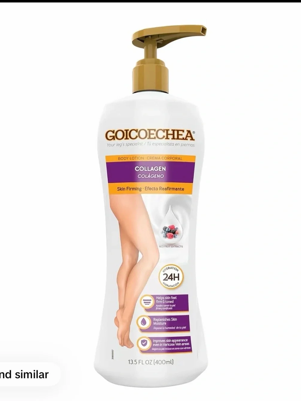 Collagen Skin-Firming Body Lotion — White/Gold Pump
